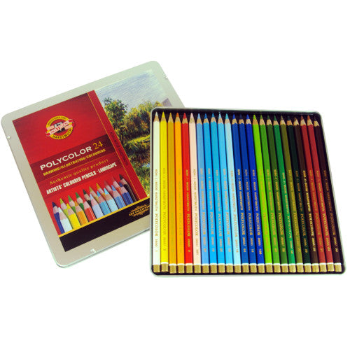 Lápis de Cor Polycolor 24 Cores Paisagens